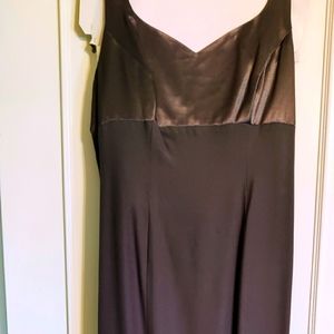Full length dark gray dress
